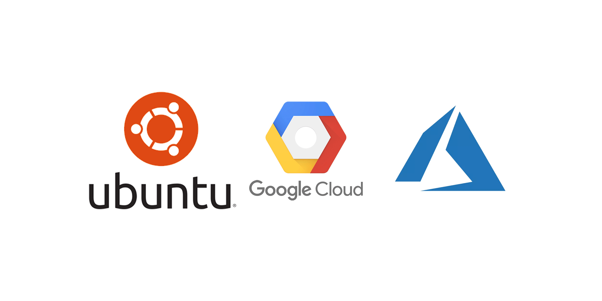 Ubuntu + Google Cloud + Azure logo